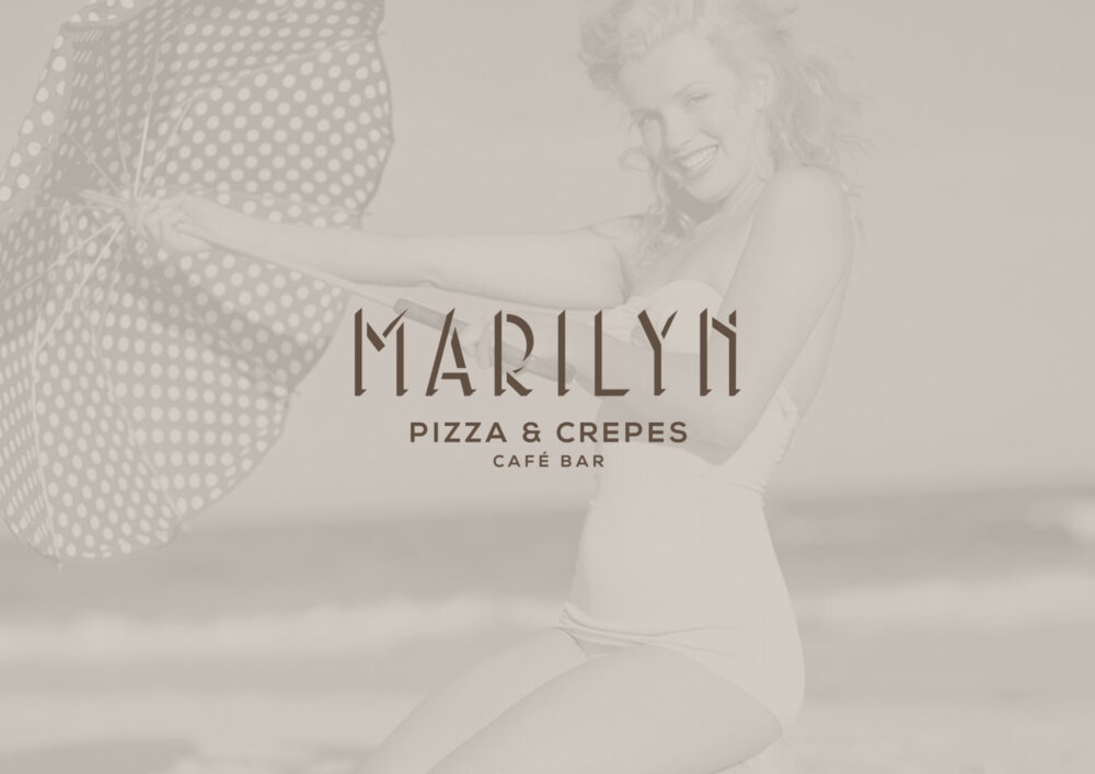 Diseño logotipo restaurante Marilyn Pizza & Crepes