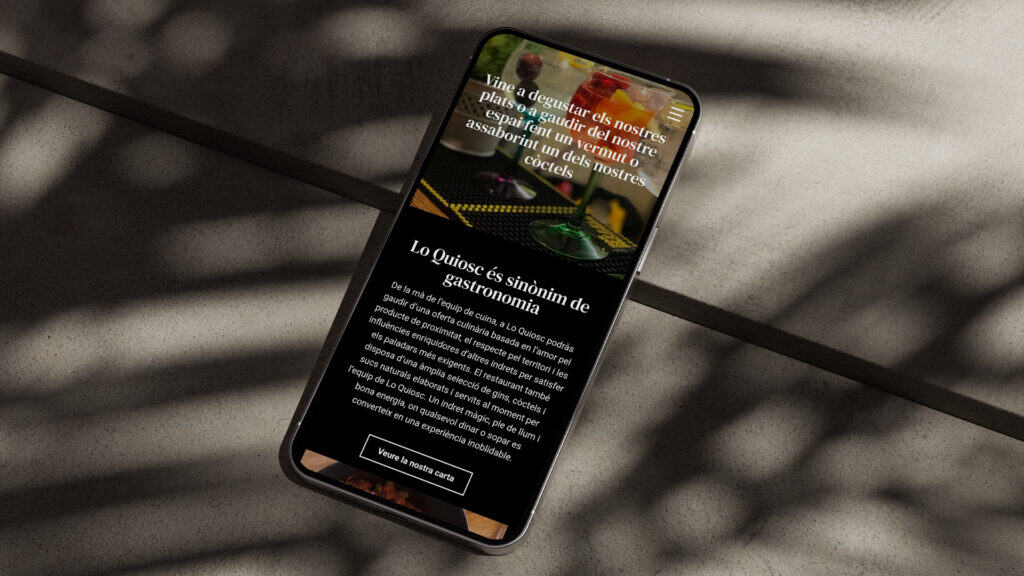 Desenvolupament web a mida per a Lo Quiosc, un restaurant situat en un entorn natural únic al Pallars Jussà.