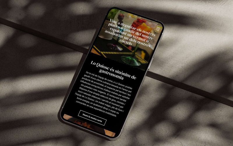 Desenvolupament web a mida per a Lo Quiosc, un restaurant situat en un entorn natural únic al Pallars Jussà.